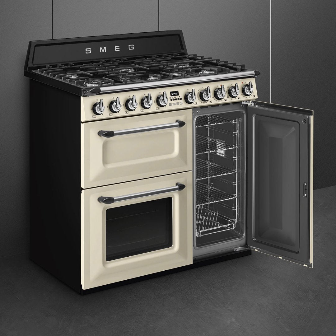 SMEG Victoria 90cm Dual Fuel Range Cooker - Cream - Carvers Interiors - Carvers Interior