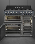 SMEG Victoria 90cm Dual Fuel Range Cooker - Slate Grey - Carvers Interiors - Carvers Interior