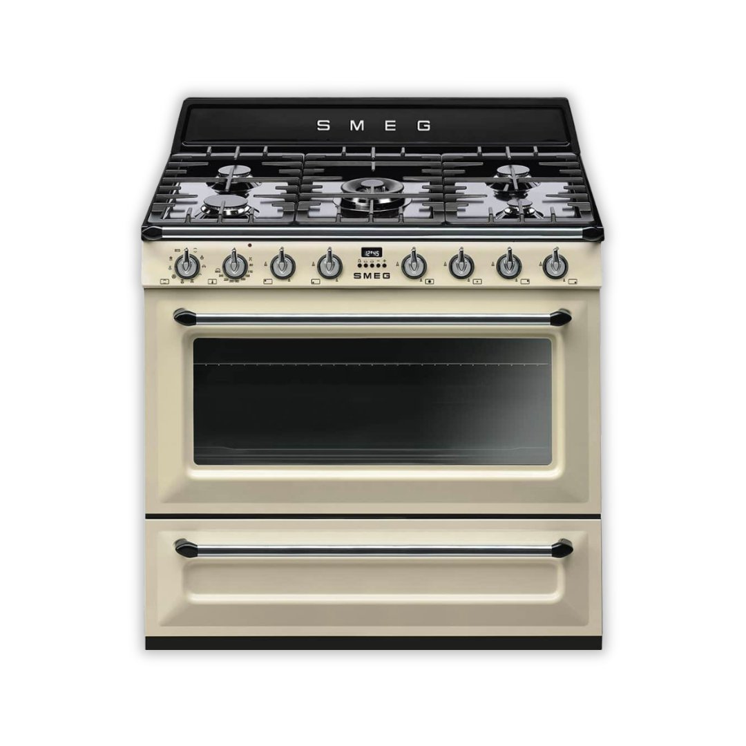 SMEG Victoria 90cm Duel Fuel Cooker - Cream - Carvers Interiors - Carvers Interior