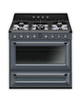 SMEG Victoria 90cm Duel Fuel Cooker - Slate Grey - Carvers Interiors - Carvers Interior