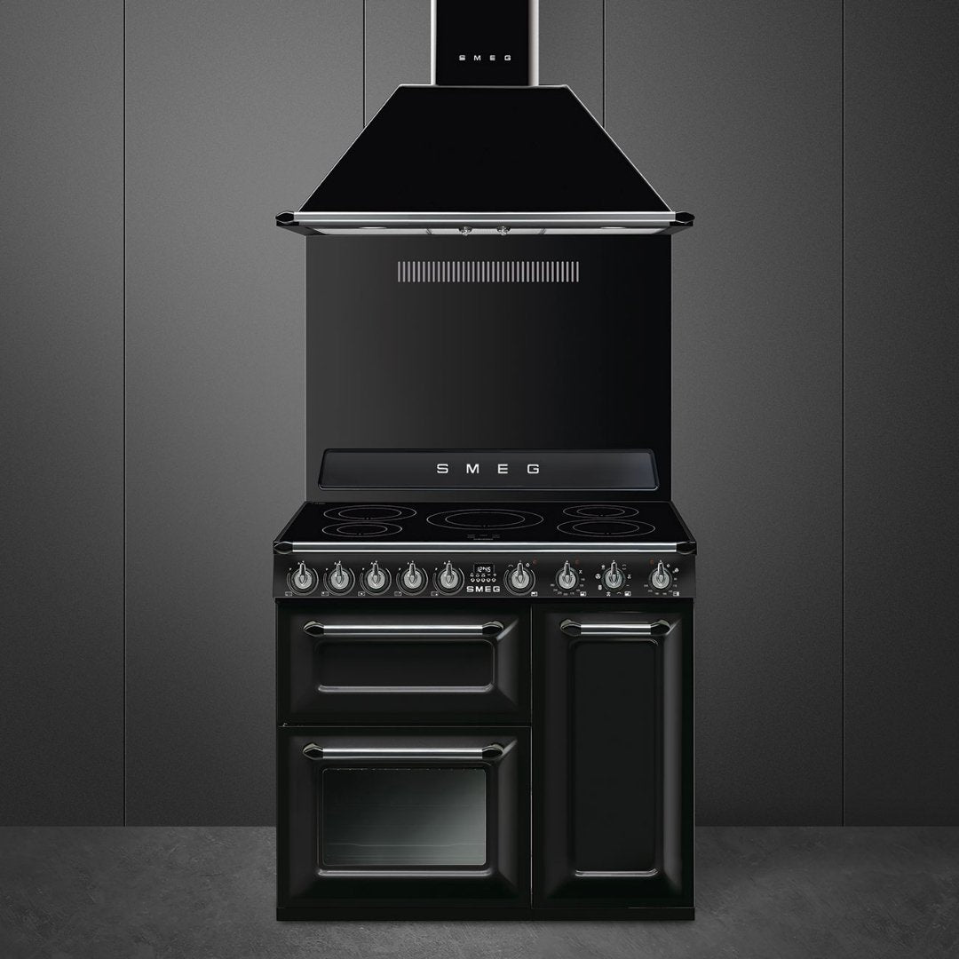 SMEG Victoria 90cm Induction Range Cooker - Gloss Black - Carvers Interiors - Carvers Interior