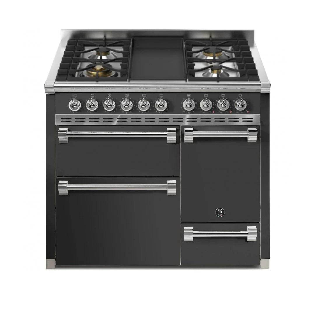 STEEL Cucine Ascot 100/3 - Solid Door - Mixed Hobs - Carvers Interiors - Steel Cucine