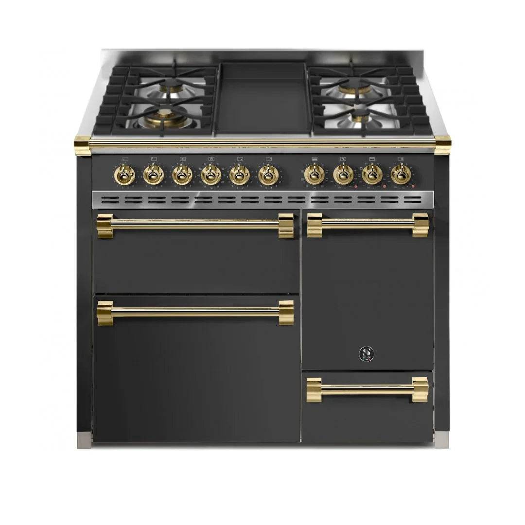 STEEL Cucine Ascot 100/3 - Solid Door - Mixed Hobs - Carvers Interiors - Steel Cucine