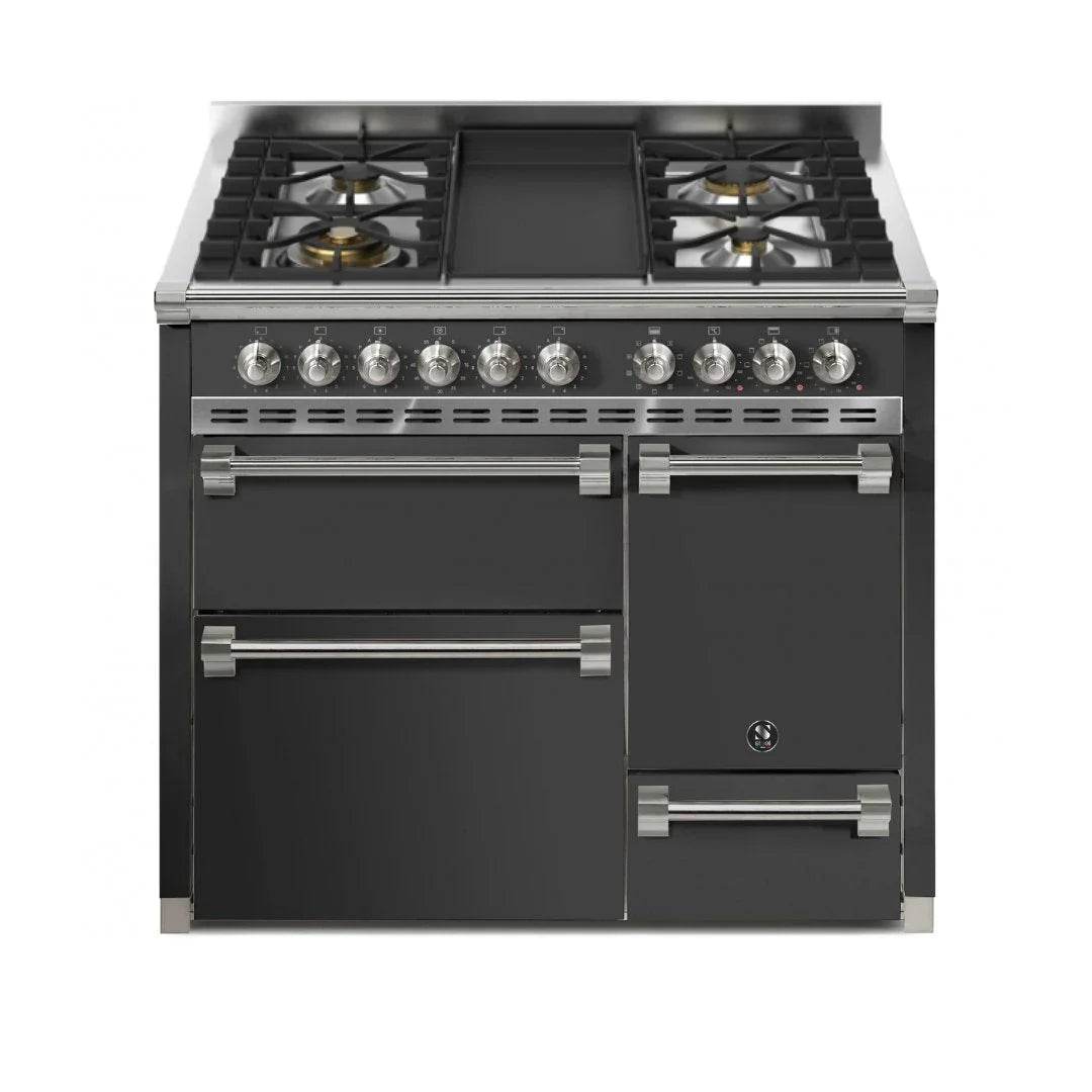 STEEL Cucine Ascot 100/3 - Solid Door - Mixed Hobs - Carvers Interiors - Steel Cucine