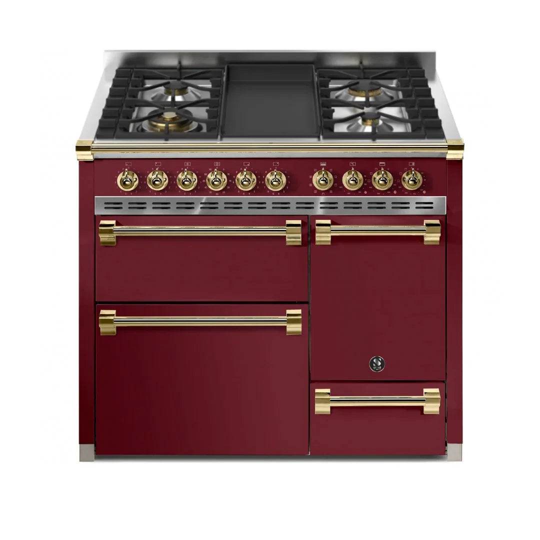 STEEL Cucine Ascot 100/3 - Solid Door - Mixed Hobs - Carvers Interiors - Steel Cucine