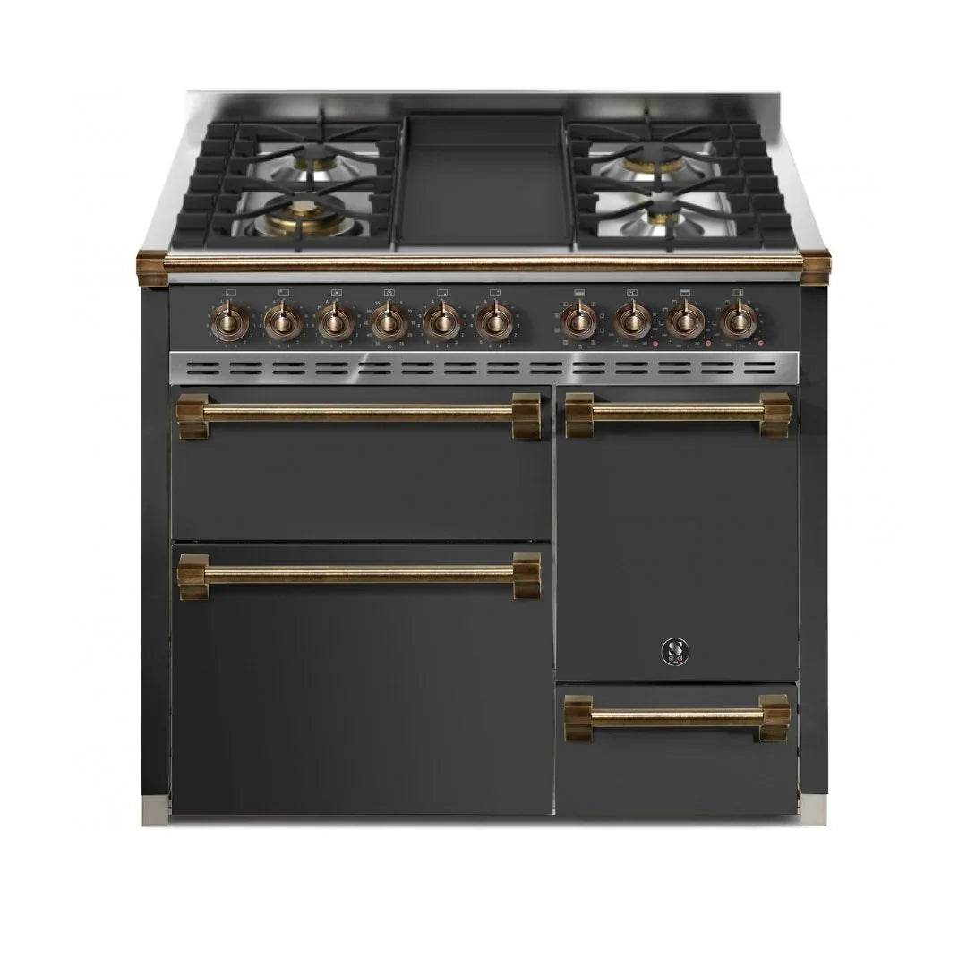 STEEL Cucine Ascot 100/3 - Solid Door - Mixed Hobs - Carvers Interiors - Steel Cucine