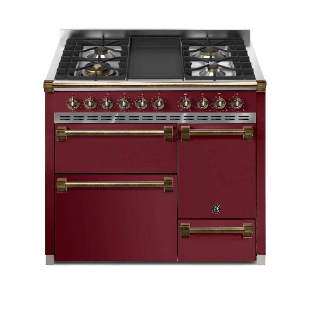 STEEL Cucine Ascot 100/3 - Solid Door - Mixed Hobs - Carvers Interiors - Steel Cucine