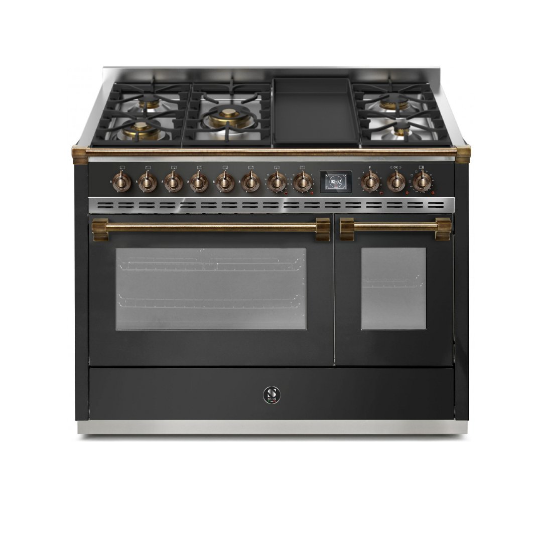 STEEL Cucine Ascot 120 cm - 5 Burners - Gas Fuel - Carvers Interiors - Carvers Interior