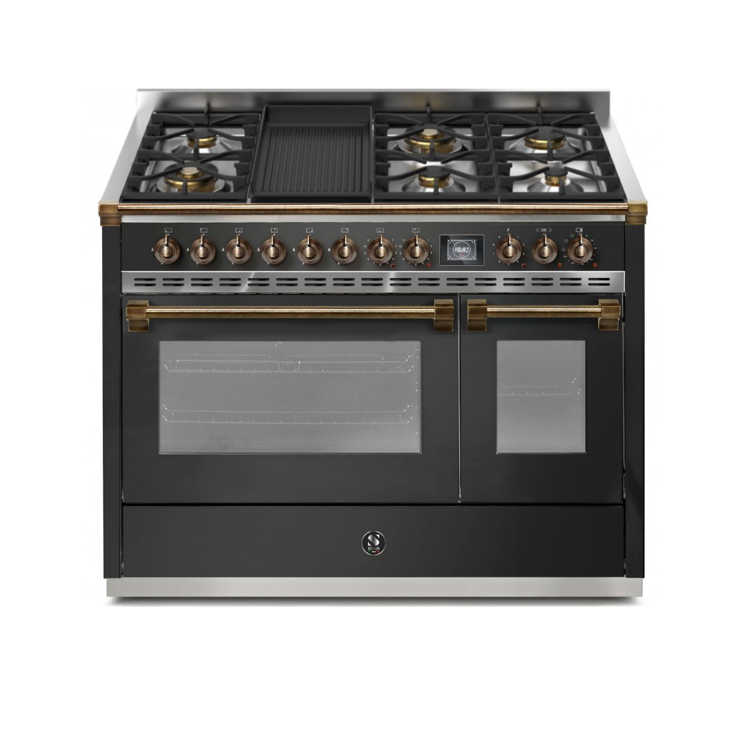 STEEL Cucine Ascot 120 cm - 6 Burners - Gas Fuel - Carvers Interiors - Carvers Interior