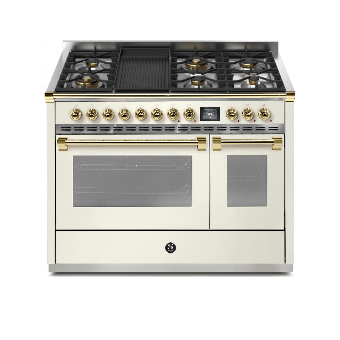 STEEL Cucine Ascot 120 cm - 6 Burners - Gas Fuel - Carvers Interiors - Carvers Interior